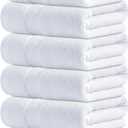 Infinitee Xclusives White Hand Towels for Bathroom - Set of 6 (16x28 inches) 600 GSM, 100% Cotton Ultra Soft, Quick Drying, Hotel Quality Hand Towel Set (Brilliant White, Hand Towels)