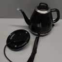 Electric Gooseneck Kettle, 1L 1500W Fast Boil, 100% Stainless Steel BPA Free Pour-Over Coffee & Tea Kettle, Water Boiler with Auto Shut & Boil-Dry Protection, Black