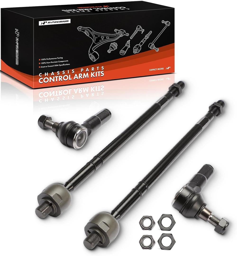 A-Premium Set of 4, Front Inner Outer Tie Rod End Kit, Compatible with Mercedes-Benz Sprinter 2500 3500 2010-2021, Sprinter 3500XD 2018-2021 & Freightliner Sprinter 2500 3500 2010-2018