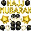 BESTOYARD Ramadan Eid Party Decorations Set, Sequin Foil Balloons Mubarak Banner, 1 Count