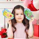 CCINEE 24 Sets Valentines Day Cards for School Classroom Kit, 24PCS Funny Valentines Gift Cards with 48PCS Shoe Charms Bulk for Boy Girl Classroom School Party Favor