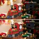 Christmas Train Ornaments with Steam Effects Multicolor Santa Christmas Table Decorations