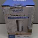 Purewell 8-Stage 0.01m Ultra-Filtration Water Filter System, 304 Stainless Steel Countertop System with 4 Filters, Metal Water Level Spigot and Stand, Reduce Fluoride and Chlorine, 2.25G, PW-OB-CF (Silver)