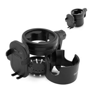 Bombi Baby Stroller Cup Holder for Parents - Designed for V2 Lightweight Strollers - Black