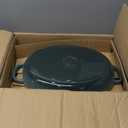 Enameled Oval Cast Iron Dutch Oven Pot with Lid, Bread Dutch Oven for Sourdough Bread Baking, Dutch Oven Bread, Bread Oven, 6QT, Slateblue