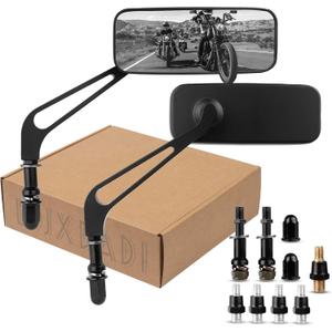 8mm/10mm Motorcycle Rear View Mirrors Compatible with Harley Honda Yamaha Kawasaki Ducati Suzuki and Moreblack