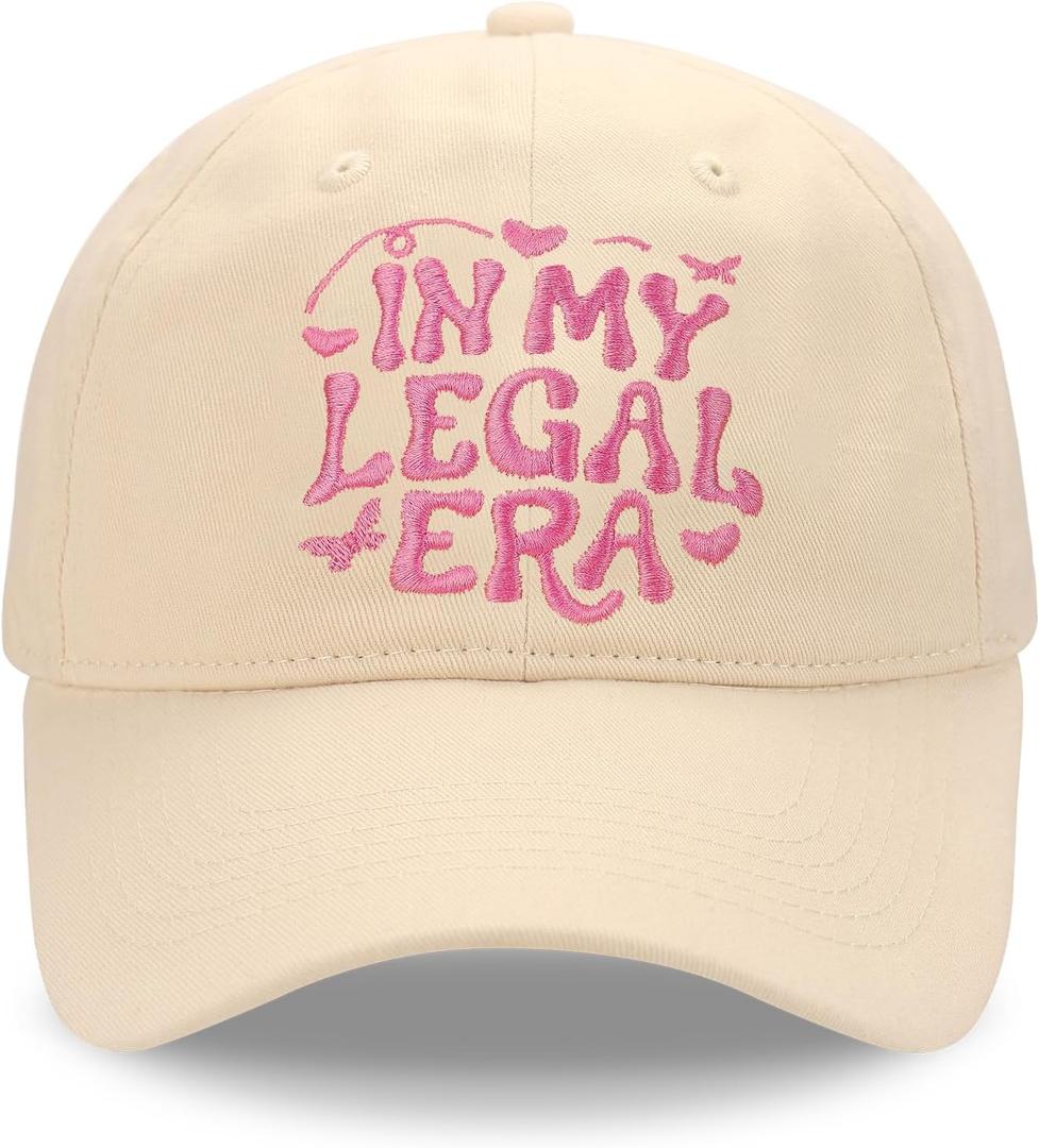 21st Birthday Gifts for Her, 21st Birthday Decorations for Friends, Daughter, Sister, Adjustable Size Baseball Cap (Beige)