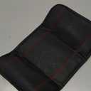 Car Armrest Storage Box Mat, Fiber Leather Car Center Console Cover, Car Armrest Seat Box Cover Accessories Interior Protection for Most Vehicle, SUV, Truck, Car (Black/Red)