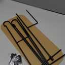 YEAHOME 2PC Garden Flag Holder Stand, Weather-Proof Yard Flag Pole Black Metal Powder-Coated Flagpole with Tiger Clip and Rubber Stopper for Garden Flags Outdoor Decorations