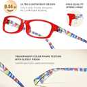 Reading Glasses for Women, Rectangle Readers for Women with Blue Light Blocking Spring Hinge Eyeglasses UV Filter