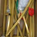 Putros 8FT Gold Round Backdrop Stand Metal Circle Balloon Arch Frame Wedding Arch for Ceremony Birthday Party Anniversary Bridal Graduation Decoration