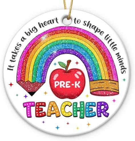 Teacher Appreciation Gifts for Women Men, Pre-K Christmas Ornaments 2025 Back to School, Thank You Presents Teacher’s Day Christmas Retirement Gifts from Students