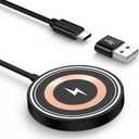 Wireless Charger for Samsung Magnetic Wireless Phone Charger for Android | 15W Magnet Fast Charging Pad for Samsung Galaxy S26/S25 Ultra/S24/Z Fold Flip 8 7 6 Google Pixel 10 Pro, USB A/C Charge Port