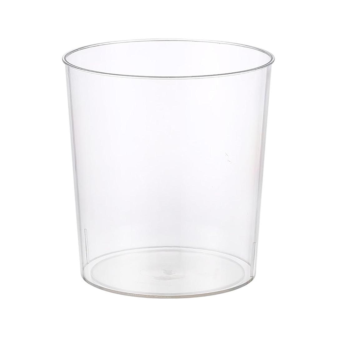 Bathroom Trash Can 6.5 x 5.7 x 6.1 Inch Small Trash Can Plastic Wastebasket Large Capacity Clear Round Garbage Can for Bathroom Bedroom Office Kitchen Dorm Room (S)