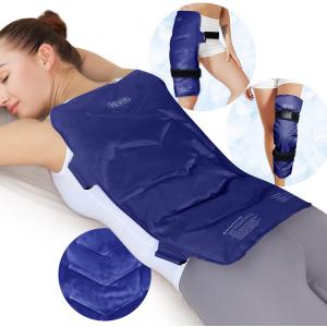 REVIX Large Ice Pack for Back, 13 x 21 Reusable Gel Cold Pack for Full Back Coverage, Cold Compress Wrap for Shoulder, Hip, Leg Relief, Ideal for Fatigue, Muscle Soreness, and Daily Recovery, Navy