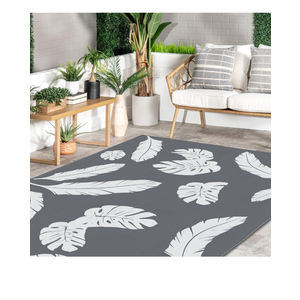 Lavezee Outdoor Rugs 8x10 Waterproof Indoor Outdoors Camping Area Rug for Patio, RV, Picnic, Bedroom, Kitchen, Reversible Portable Large Floor Mat