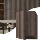 6 Pack Acoustic Wall Panels, 47.2" X 23.6" Sound Absorbing Panels, Decorative Sound Proof Panels for Home, Office, Studio Room, Deep Walnut