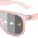 Photochromic Reading Glasses for Women Men, Womens Mens Full Reading Sun Glasses Variable Tinted Readers Grey Color Lens Pink Frame, +3.0