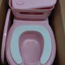 Realistic Potty Training Toilet - Flushing Sounds, Wipes Storage, Disposable Liners, Easy to Clean for Toddler Boys and Girls, Pink