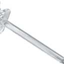 Azar Displays 800004-C Pack of 50 Clear Pegboard Hooks (Also Available in Black & White) - 4 Pegboard Hook Set (2 & 6 Pegboard J Hooks Also Available) - Polycarbonate Plastic Hooks for Retail