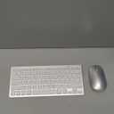 SPARIN Wireless Bluetooth Keyboard and Mouse for iPad (A16) 11th 10th Generation, iPad Air (13/11 inch), iPad Pro 13/12.9/11 inch, iPad 9th 8th Gen, iPad Mini 7th -8.3 inch, Above iOS13- Silver White