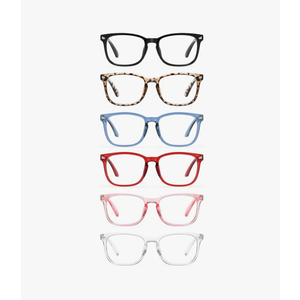 CCVOO Mix & Match Reading Glasses for Women - Lightweight, Comfortable Fit, Clear Vision - Blue Light Blocking 1.25, 6pack mixx