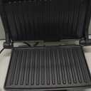 Chefman Electric Panini Press Grill, Compact 2-Slice Sandwich Maker, Non-Stick Coated Plates, Opens 180 Degrees, Dishwasher Safe, Removable Drip Tray, Stainless Steel/Black
