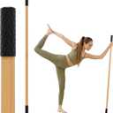 PAETA Yoga Stick for Stretching, 5ft Exercise Stick for Mobility & Flexibility, Bamboo Stretch Bar and Posture Pole with Non-Slip Grip - Includes Free Video Guide