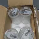 220 oz Glass Tumbler with Lid and Straw, 4 Pack Clear Ribbed Iced Coffee Cup, High Borosilicate Glass Tumbler, Reusable Vintage Glassware for Iced Coffee, Smoothies, Cocktails, and Juices (Pattern)