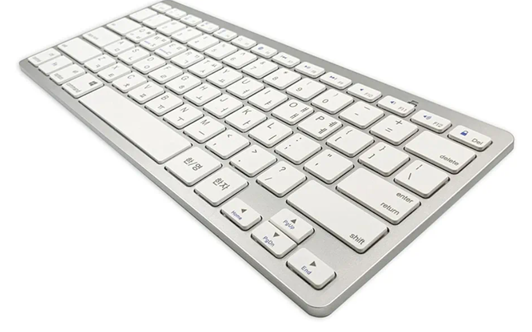 Wireless Korean Keyboard, Minority Language Hangul Keyboard Ultra Thin Lightweight Silent Bluetooth Keyboards for Laptop/Computer/Surface/Desktop/Smart TV (Korean)