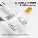 Jadaol Cat 6 Ethernet Cable 100ft, 10Gbps Support Cat8 Cat7 Network, Flat RJ45 LAN Patch Cable, High-Speed Wired Internet Cable for Router, Modem, Switch, Gaming Consoles, PC, Streaming Devices, White