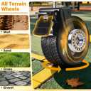 Wagons Cart Foldable, 500 lbs Collapsible Wagon with Wheels for Camping