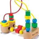 Melissa & Doug First Wooden Bead Maze, Develops Motor and Cognitive Skills, Great for Girls and Boys Ages 1-3, Encourages Fun and Creative Learning!