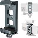 Metal Phone Tripod Mount Arca Port & Action Camera Adapter, Adjustable Smartphone Tripod Adapter Clamp Cell Phone Stand Holder Compatible with iPhone Plus PRO Max GoPro Samsung Galaxy Motorola Pixel