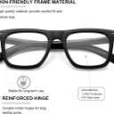 Gleyemor Blue Light Glasses for Men Women Trendy Square Frame Blue Light Blocking Lens Computer Glasses