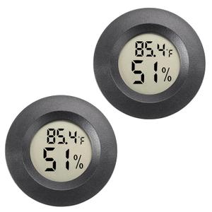 Mini Hygrometer Digital Thermometer Humidity Meter 2 Pack Hygrometer Thermometers Indoor/Outdoor Humidity Monitor Reptile Thermometer for Greenhouse Garden Cellar Fahrenheit()/ Celsius()