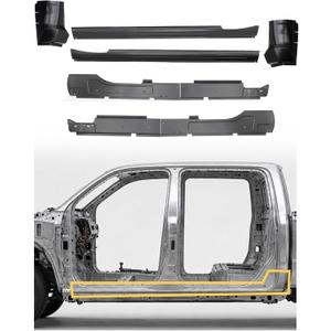 Mountainpeak Rocker Panel & Cab Corner Fit for 2009-2018 Dodge Ram Crew Cab | 1500, 2500, 3500 Only, 6PCS Inner & Outer Rust Repair Kit, E-Coated Finish, Heavy Duty Steel