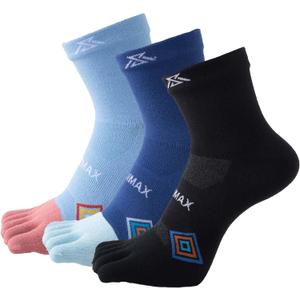Toe Sock for Men&women Coolmax Athletic Breathable Socks 3pcs Five Finger Socks