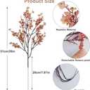 AILANDA Babys Breath Artificial Fall Flowers Faux Gypsophila Bouquet Real Touch Fake Silk Flowers for Fall Home Decor Indoor Wedding Floral Arrangement Party Autumn Table (6PCS, Dusty Pink+Khaki)
