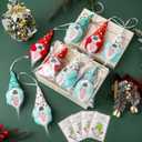 Newwiee 20 Sets Christmas Coworker Gift Gnome Ornaments Bulk with Appreciation Cards Coworkers are Like Christmas Light Plush Gnome Elf Hanging Thank You Gift for Employee Office Home Xmas Tree Decor