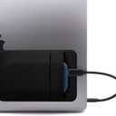 2-Pocket Adhesive Pouch for Laptop, Compatible with External Portable SSD, Magic Mouse, USB Cable and More - Black
