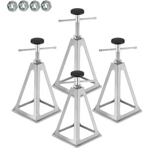 BOYISEN RV Stabilizer Jacks Set of 4Aluminum Screw Jack Stands Adjustable from 11-17 Inch, Single Stabilizer Jacks for Travel Trailer Support up to 6000 Lbs
