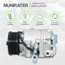 munirater AC Compressor w/Clutch Replacement for 2006-2011 Civic 1.8L 38810RNAA02 38810RNAA01 CO4918AC