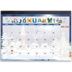 3 x 2026 Desk Calendar Wall Calendars, Large 17" x 12", November 2025 - December 2026 Monthly Planner Desktop, 14 Months Planning Organizing for Home, School, Office, Holiday, Background Doodle Letter (Season)