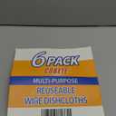 COBETE Non Scratch Wire Dishcloth,Double-Layer Wire Dishwashing Rags for Wet and Dry,Wire Miracle Cleaning Towels and Dish Cloths Multipurpose for Washing Dishes,Cookware, Sinks,Stove Tops,Pack of 6