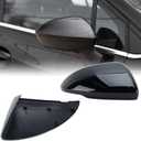 Right Passenger Side Mirror Cover Caps Compatible with Chevrolet Chevy Cruze 2017 2018 2019 Replacement Rear View Mirrors Trim (Black)