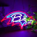Rugby Neon Sign for Wall DecorCrow Led Neon Lights for Man CaveGame RoomGarageBedroom and BarBirthdayChristmas gifts for Football fan