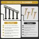 Slumber Adjustable Bed Legs  Heavy Duty Metal Bed Frame Support Legs, Height Adjustable Mattress Sag Solution & Bed Slat Center Support, Reinforced Stability Risers (4 Pcs, 9.8 to 16.5 Inchs)