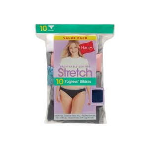 Hanes Women's Bikini Underwear Pack, Classic Cotton Bikini Panties, 10Pack 
