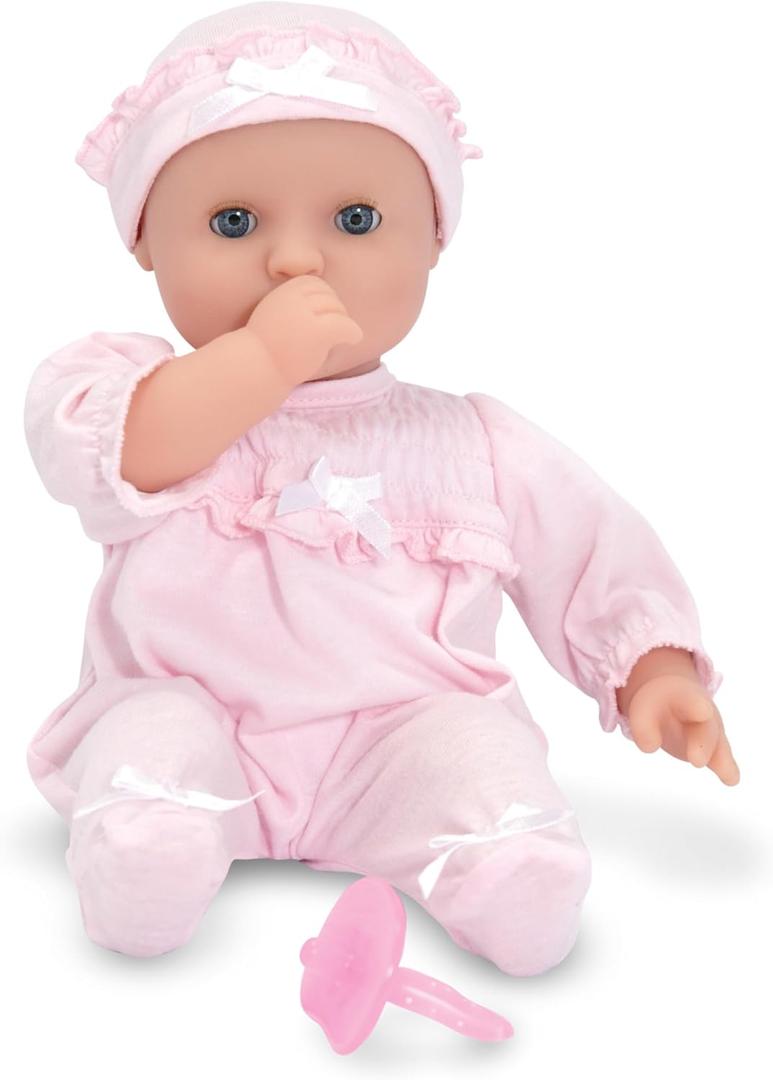 Melissa & Doug Mine to Love Jenna 12" Soft Body Baby Doll With Romper, Washable Doll Accessories, First Baby Dolls For Toddlers 18 Months And Up
